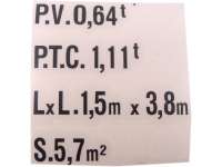 citroen 2cv emblems label additional load ak400 until 1975 P16982 - Image 1