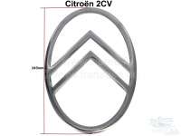 Citroen-2CV - 2CV old, radiator grill, Citroen emblem from aluminum. Suitable for Citroen 2CV to year of