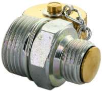 Citroen-2CV - Oil drain screw with valve. Thread M16 x 1,5. This valve is mounted instead of the origina
