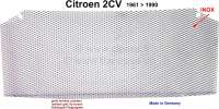 Citroen-2CV - 2CV, Radiator grill, fly-screen behind the radiator grill. The fly-screen is reproduction 