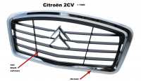 citroen 2cv engine bonnet front panels radiator grills plastic grille reproduction black chrome P16051 - Image 1