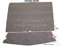 Alle - 2CV, bonnet: small insulation mat (self-adhesive). This small insulation mat was glued in 