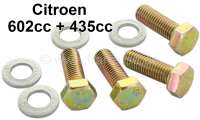 Citroen-2CV - Screw set (with washers) for the grids for the engine fan case. Suitable for Citroen engin