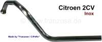 Citroen-2CV - 2CV6, elbow pipe (S-pipe), from high-grade steel (significant reproduction). Without mount