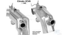 Citroen-2CV - 2CV6, heat exchanger, left + right (1 pair). Good reproduction made of stainless steel. Th