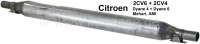 Citroen-2CV - 2CV6, rear silencer (long silencer). Good reproduction. Brand manufacturer from Europe. Wi