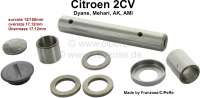 Alle - Kingpin oversize (17,12mm) for Citroen 2CV (Dyane, Mehari..). Complete with all bushes and