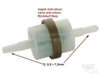 Citroen-2CV - Gasoline filter with check valve (membrane)preventing gasoline from flowing back again, un
