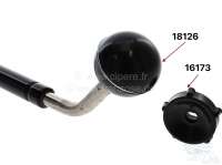 Renault - Gear shift knob (ball), from synthetic with chrome ring! Color black. Suitable for Citroen