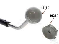 Citroen-2CV - Gear shift knob (ball), from synthetic with chrome ring! Color grey. Suitable for Citroen 