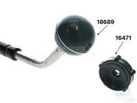 Citroen-2CV - Gear shift knob (ball), from synthetic with chrome ring! Color green. Suitable for Citroen