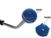Citroen-2CV - Gear shift knob (ball), from synthetic with chrome ring! Color blue (Azul). Suitable for C