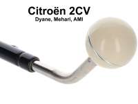 Citroen-2CV - Gear shift knob (ball), from synthetic with chrome ring! Color cream. Suitable for Citroen