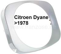Citroen-2CV - Headlight chrome ring, suitable for Citroen Dyane, to year of construction 1978! Citroen M