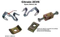 citroen 2cv heating ventilation clamp cable left right attachment P14717 - Image 1