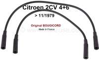 Renault - Ignition cable set, installed until 11.1979, for Citroen 2CV. These are original Bougicord