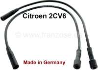 Citroen-2CV - Ignition cable set silicone, suitable for Citroen 2CV6 (2 pieces). German brand! This cabl