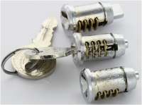 Renault - 2CV old/Mehari/HY, door lock, lockcylinder set for old 2CV + Mehari, HY. 2x door lock (rou