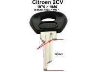 Citroen-2CV - Starter lock blank key. Suitable for Citroen 2CV6 + 2CV4, starting from year of constructi