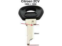 Citroen-2CV - Starter lock blank key. Suitable for Citroen 2CV6, starting from year of construction 1980
