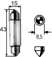 citroen 2cv illuminant 612 volt festoon bulb 6 18 w 15x43mm P14046 - Image 2