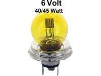 Citroen-DS-11CV-HY - Bulb 6V, double-filament bulb, base P45T, 40/45 Watt, in dark yellow!!