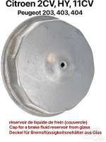 Peugeot - Cap for a brake fluid reservoir from glass. Thread about 44mm. Suitable for Citroen 11CV, 