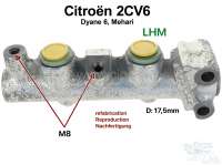 citroen 2cv main brake cylinder master lhm system dual circuit reproduction P13031 - Image 1