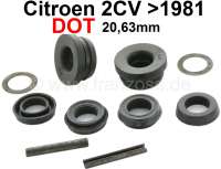 Citroen-2CV - Master brake cylinder repair set. Brake system DOT. Dual circuit brake system. Suitable fo