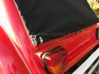 Citroen-2CV - 2CV old, soft top hood long with small back window. Cotton material black, outside closing