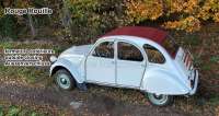 Alle - 2CV old, Soft top hood red (Rouille). External locking, normal back window. This darker re