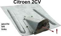 Citroen-2CV - 2CV old, wheel housing at the rear left, rear axle stop buffer repair sheet metal with scr