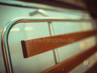 Citroen-2CV - Rear rack from polished high-grade steel, with wooden strips. Dimension: 890 x 470mm. Dril