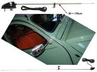 Citroen-2CV - Antenna, for the lateral attachment at A-post. Chrom-plated. These antennas were Installed
