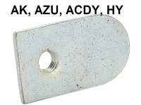 Citroen-2CV - AK/AZU/ACDY/HY, spare wheel hood, actuation handle for the latching pin.