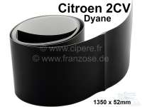Citroen-2CV - Bumper adhesive strip wide (black). Bumper rear, for 11cm high bumpers.  Suitable for Citr