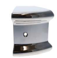 Alle - Bumper corner rear, for Citroen 2CV6 (Plastic corner rear). Colour chromed. The protection