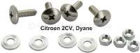 Citroen-2CV - Stainless steel bumper bolt (4x), suitable for Citroen 2CV. The bolts are supplied with M7