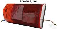 Citroen-2CV - Tail lamp for Citroen Dyane, completely with license plate light. Reproduction, without E-