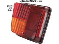 Citroen-2CV - Tail lamp at the rear left. Suitable for Citroen 2CV, to year of construction 1990. Very s