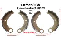 Citroen-2CV - Rear brake shoes. Suitable for Citroen 2CV, Dyane, AK, ACDY, AMI. Original manufacturer qu