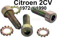 Citroen-2CV - Screw set (3x) for door lock, final version 2CV (year of construction 1972 to 1990)