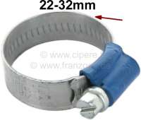 Citroen-DS-11CV-HY - Hose clamp 22-32mm, especially for radiator hose. Vintage look. Embossed band with raised 