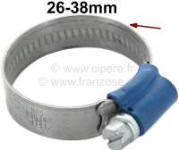 Citroen-DS-11CV-HY - Hose clamp 26-38mm, especially for radiator hose. Vintage look. Embossed band with raised 
