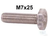 Peugeot - M7x25 / screw high-grade steel, hexagonal 12mm. Flat bolt head