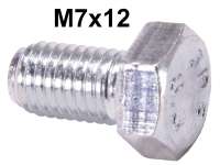 Alle - Screw M7x12, e.g. to fix the steeringwheel 2cv, screw is galvanized