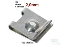 Citroen-DS-11CV-HY - Sheet metal nut, 2,9. For sheet metal driving screw with 2,9mm core diameter. Dimension: 1
