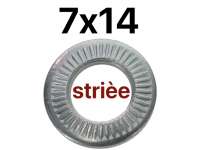 Peugeot - Washer corrugated M7x14 (French name: Striees). Content: 1 piece. These grooved washers we