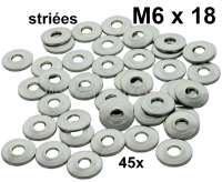 Citroen-2CV - Washers corrugated M6x18 (French name: Striees). Content: 45 units. These grooved washers 