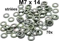 Citroen-DS-11CV-HY - Washers corrugated M7x14 (French name: Striees). Content: 70 units. These grooved washers 